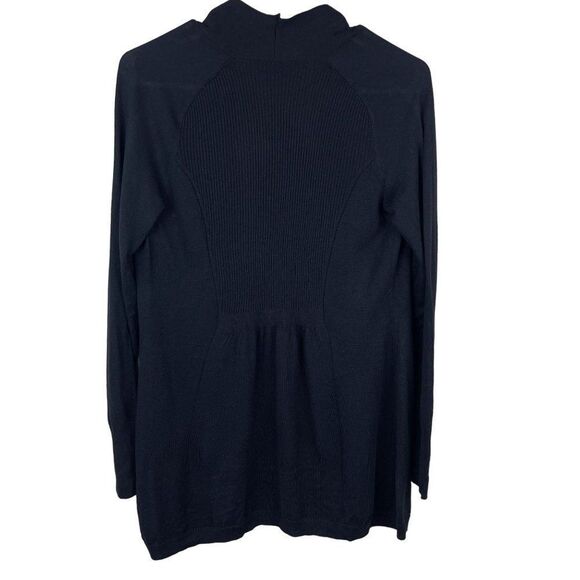 Apt 9 Essential Ribbed Sweater Cardigan Womens S Black Open Front Stretch Casual - Picture 4 of 11